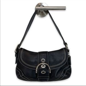 Vintage Coach Mini Soho Hobo Black Leather F10909 Shoulder Bag